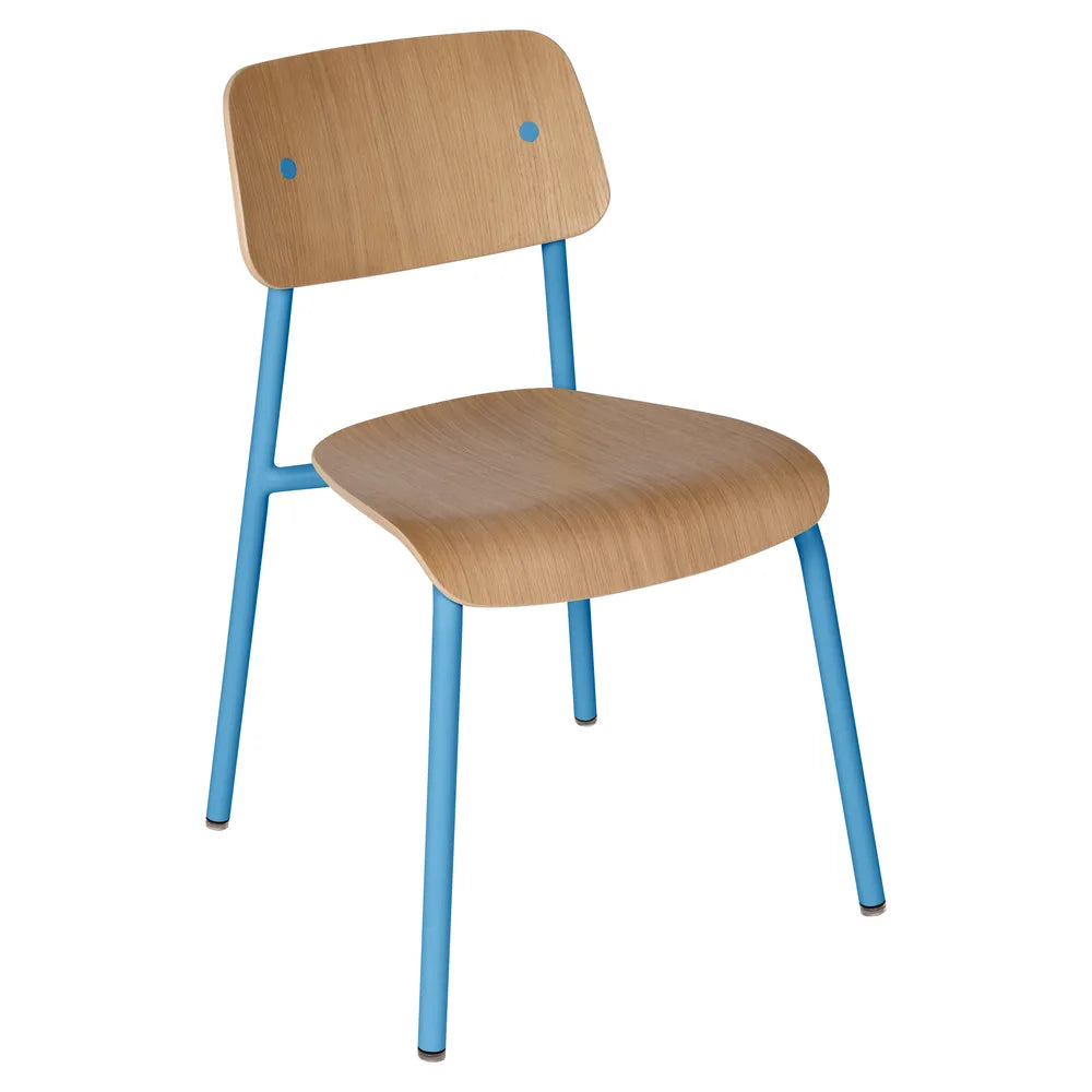 Fermob – Studie – Chaise chêne – Bleu maya