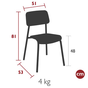 Fermob – Chaise chêne – guide de dimensions
