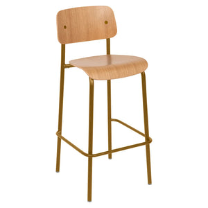 Fermob – Studie – Chaise de bar chêne h75 – Pain d'épices