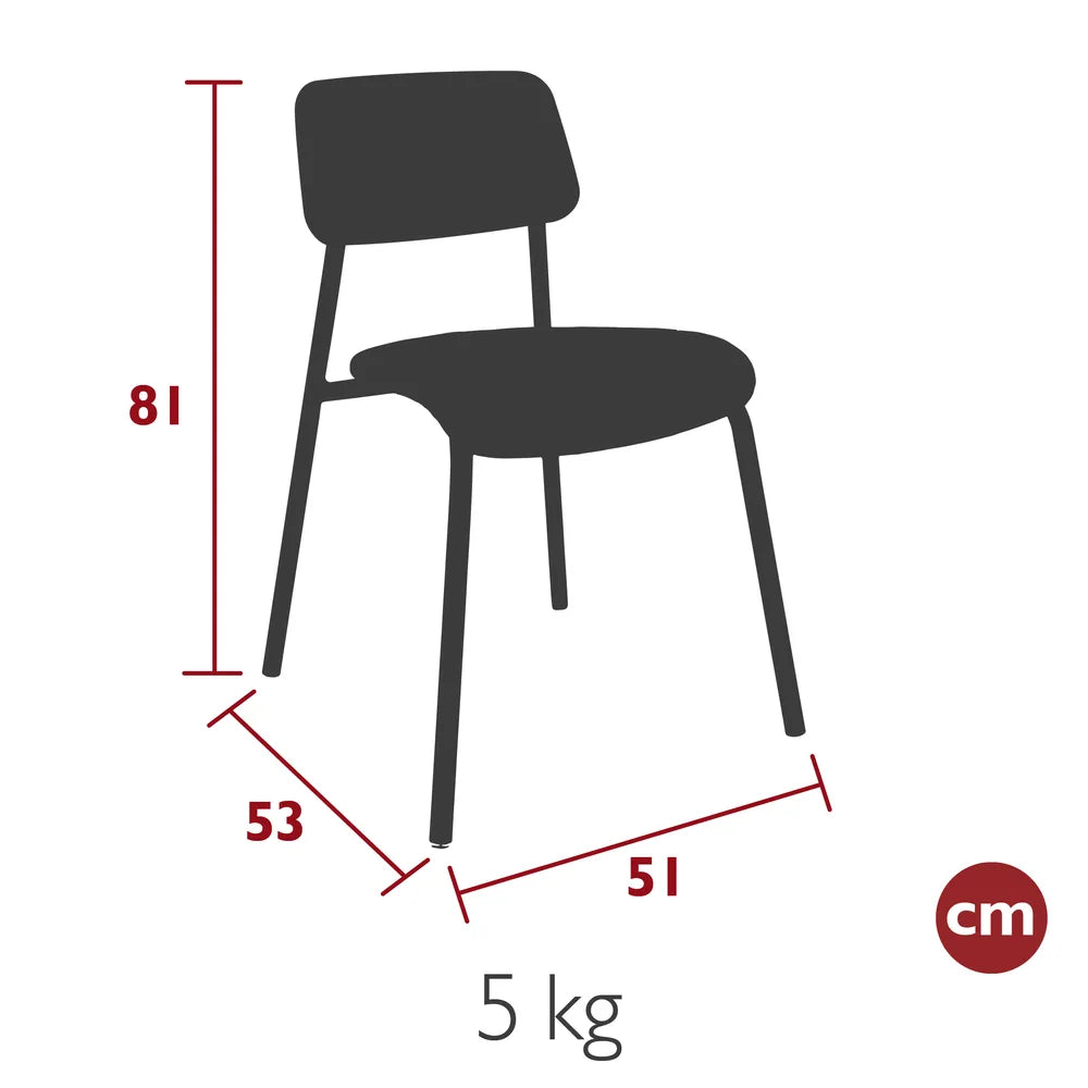 Fermob – Chaise tissu – guide de dimensions
