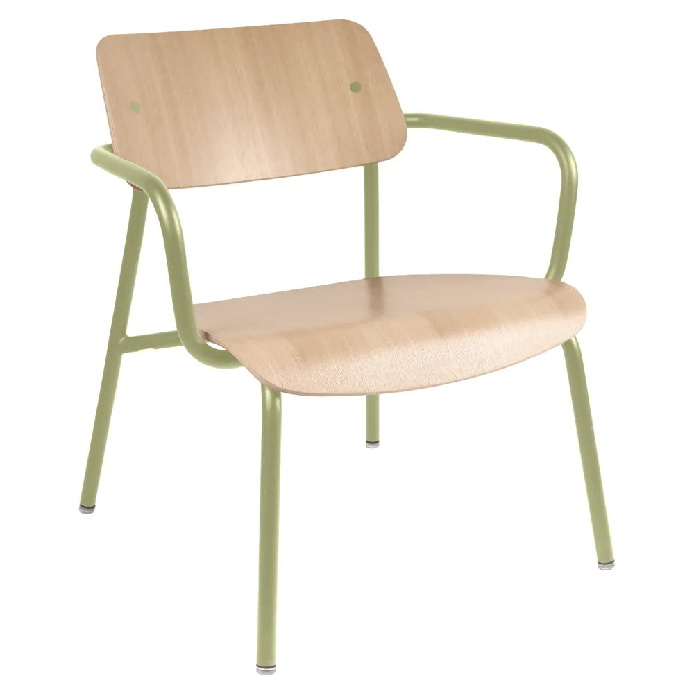 Fermob – Studie – Fauteuil lounge chêne – Vert tilleul