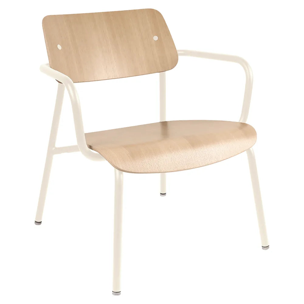 Fermob – Studie – Fauteuil lounge chêne – Beige latte