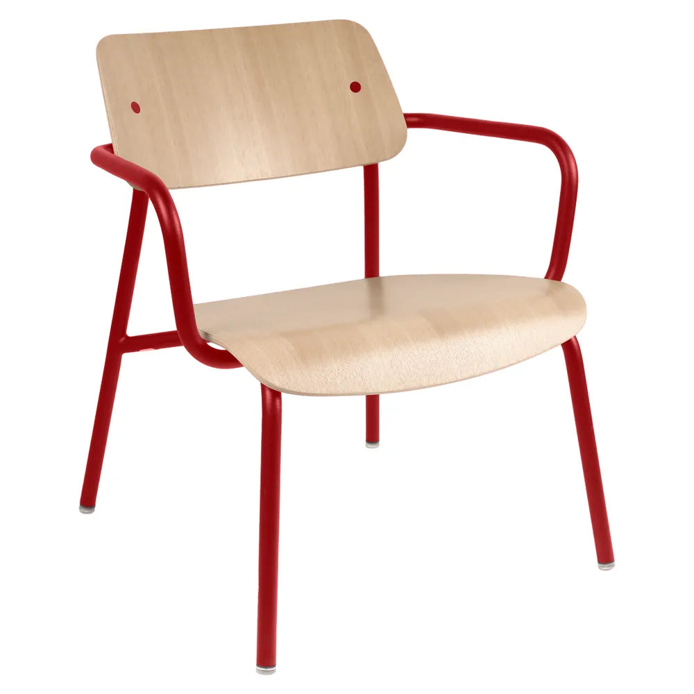 Fermob – Studie – Fauteuil lounge chêne – Piment