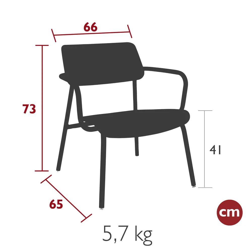 Fermob – Fauteuil lounge – guide de dimensions