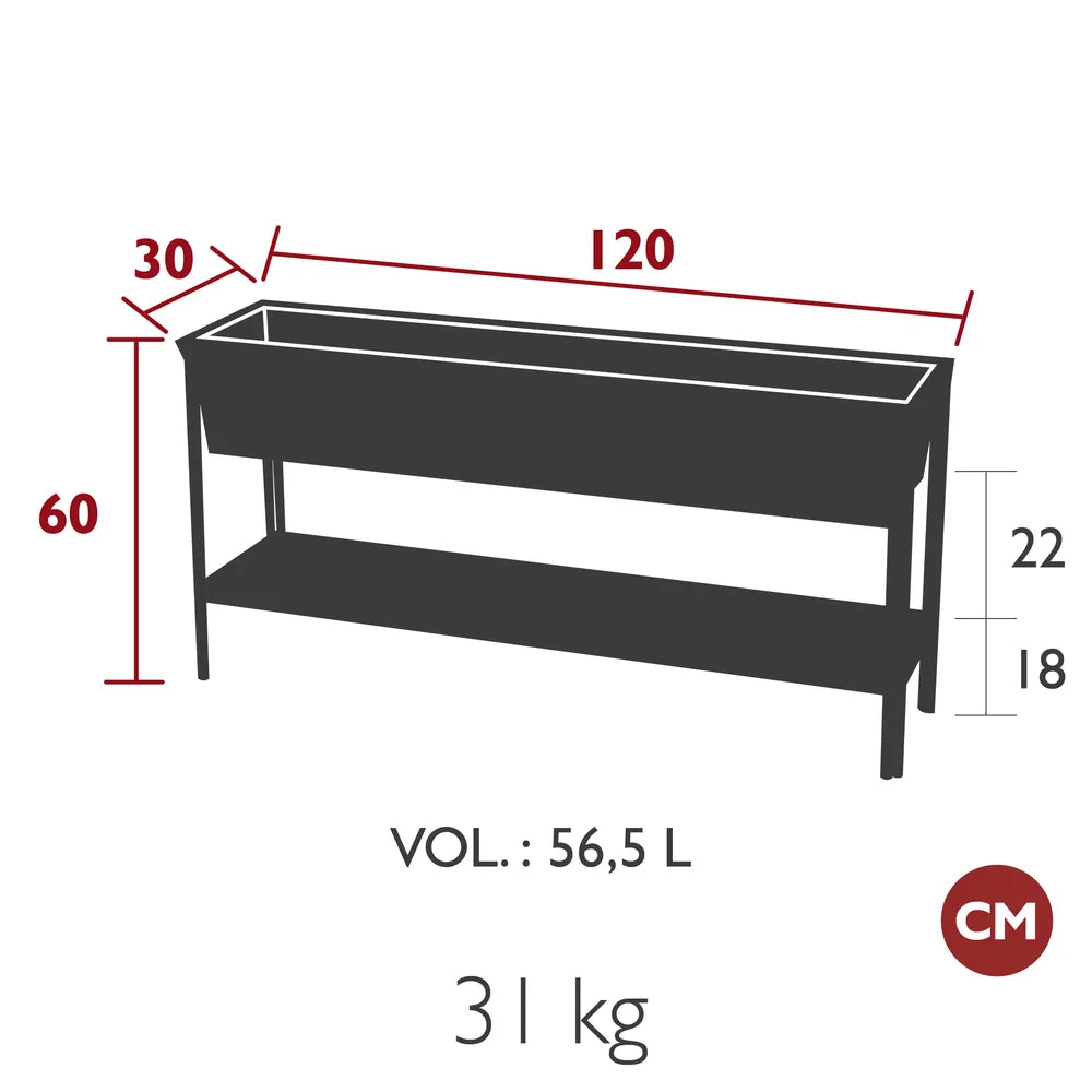 Fermob – Jardinière format moyen – guide de dimensions