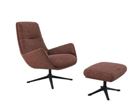 Flexlux - Fauteuil Moro et repose-pieds - Pieds Noirs - Modèle d'exposition (-30%)