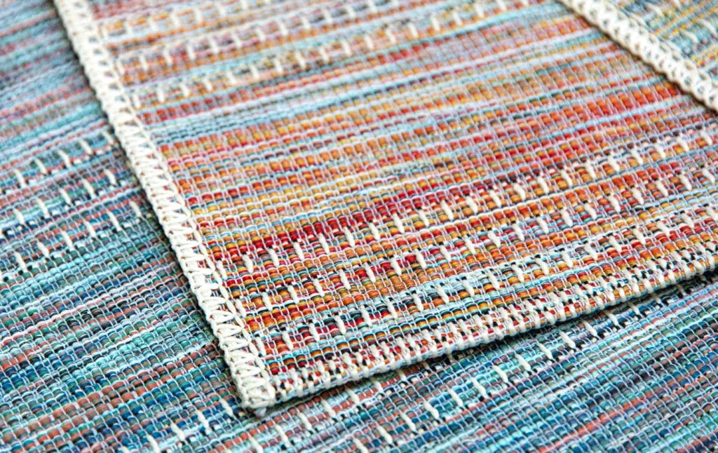 Idaho-éditions - Tapis extérieur/intérieur Mojito bleu- vert - 200 x 290 - Déstockage (-30%)