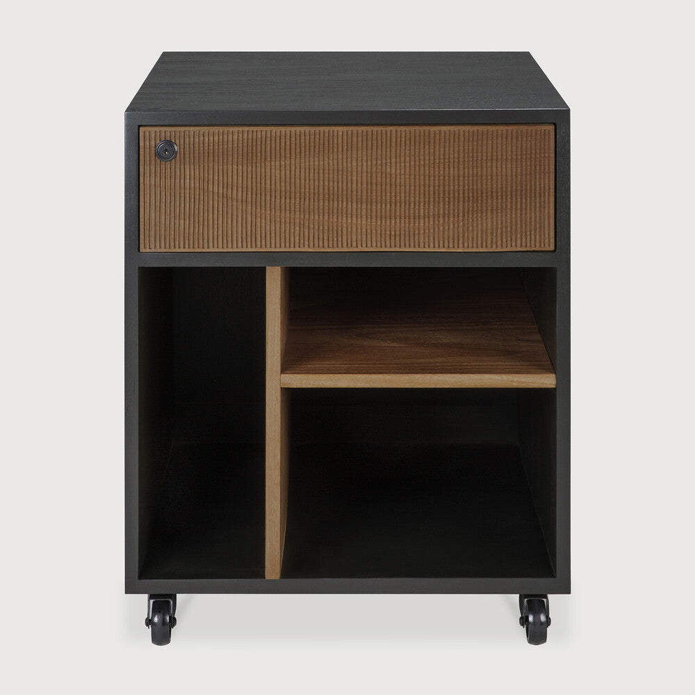 Ethnicraft - Unité de rangement Oscar - Teck - 1 Tiroir - avec serrure - 50 x 56 x H61