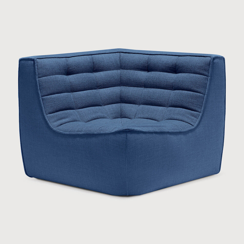 Ethnicraft - Canapé de coin N701 - bleu