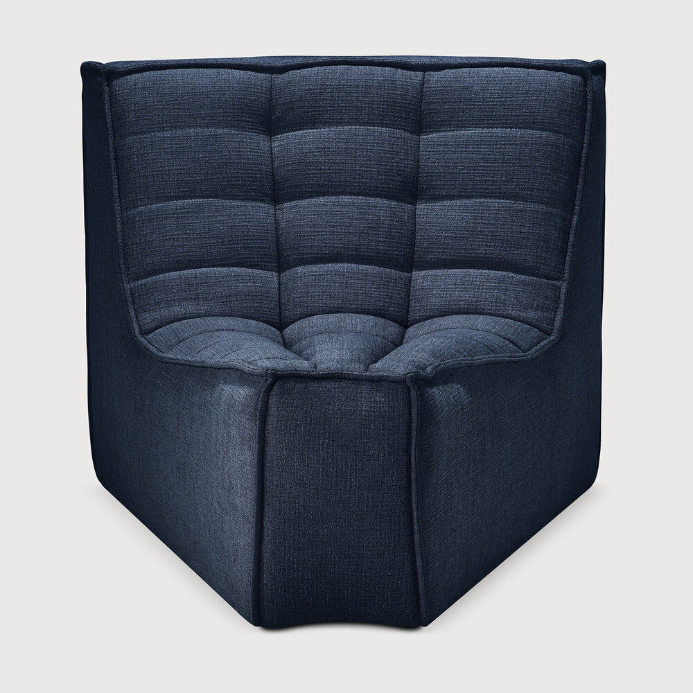 Ethnicraft - N701 - fauteuil rond 45° en tissu "éco" graphite