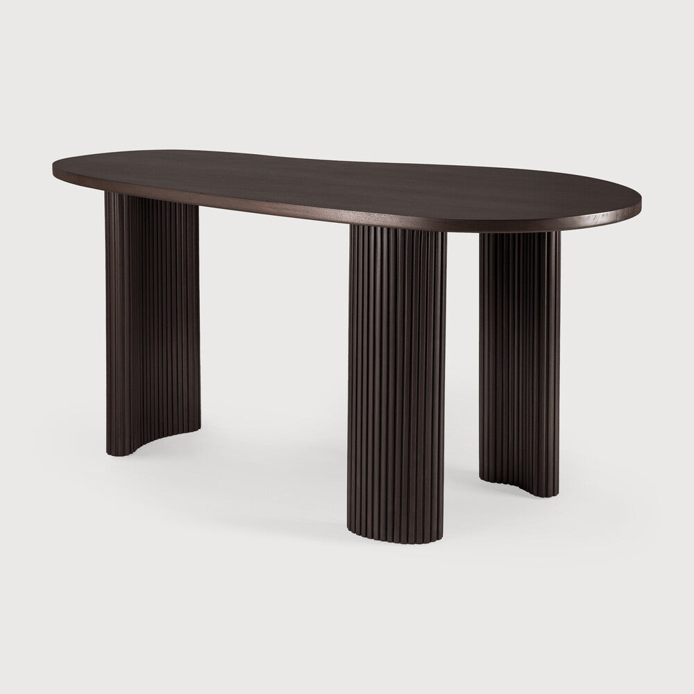 Ethnicraft - Bureau Boomerang - Acajou vernis - 160 x 83 x H76