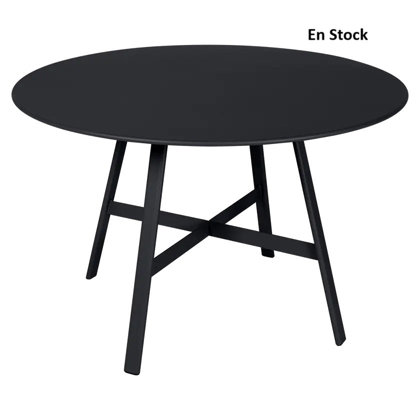 Fermob - SO'O - Table Ronde - Diam. 117 cm - Carbone (En stock)