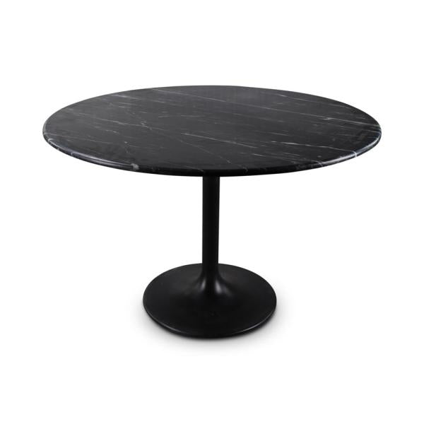 Ethnicraft - Table Torsion ronde noire - Chêne massif - D.90