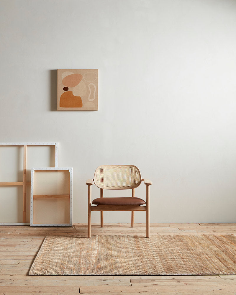 Vincent Sheppard - Indoor - Titus - Fauteuil lounge - Chêne naturel/Cuir Vegan
